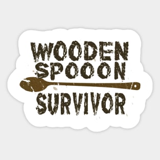 wooden spoon survivor Sticker